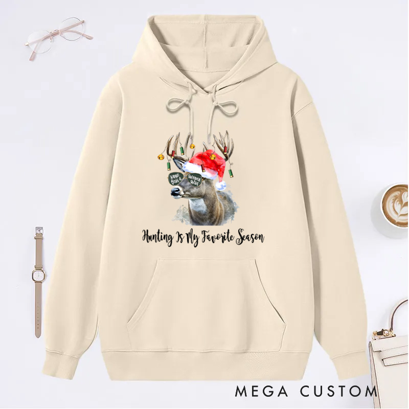 Personalized Jingle Bells Shotgun Shells Sweatshirt Christmas Deer Hunting Sweater Deer Hunter Gifts Christmas Hunter Rudolph Sweater Gift For Husband
