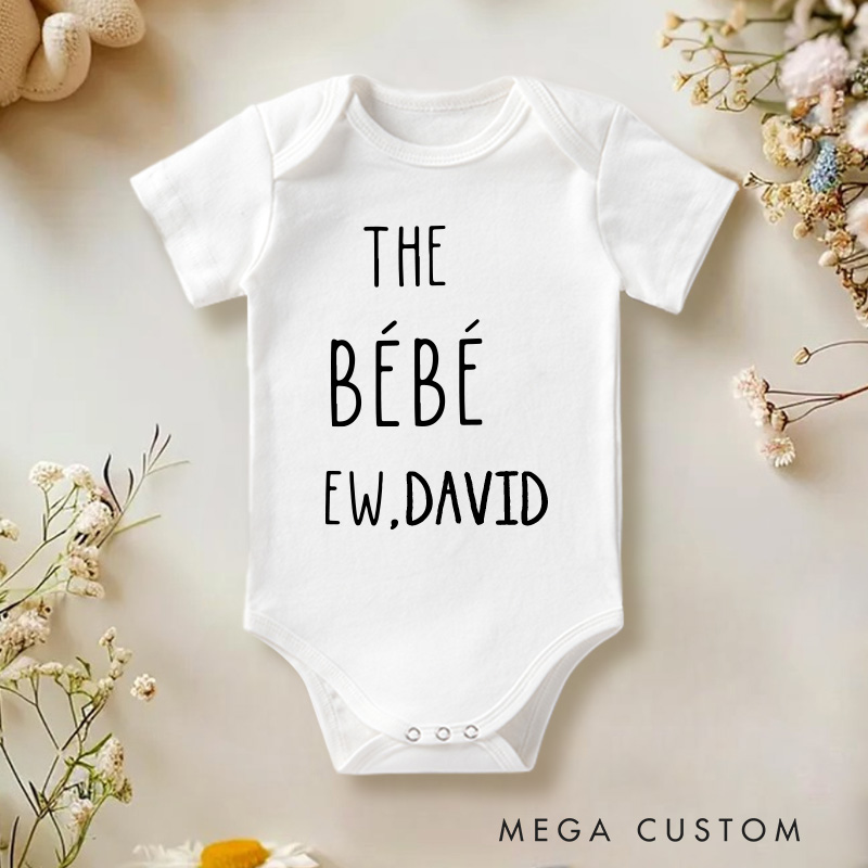 Personalized The Bebe Baby Onesie with Your Name Funny Baby Gift