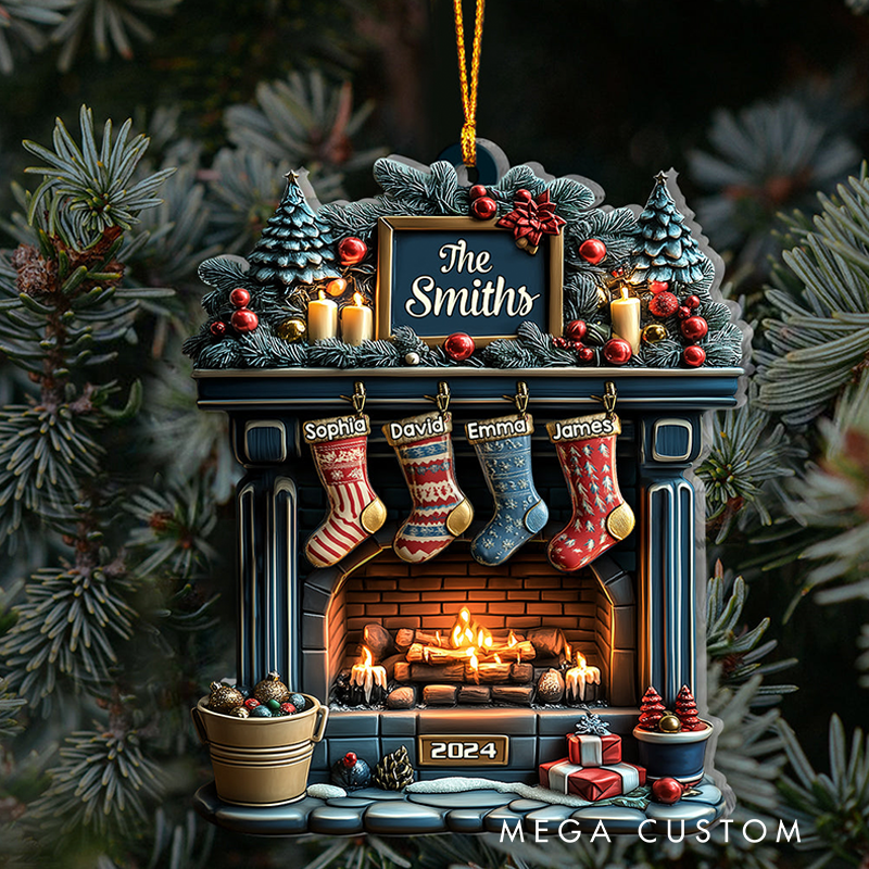 Personalized Name Merry Christmas Family Ornament Custom Christmas Gift Personalized Xmas Gift