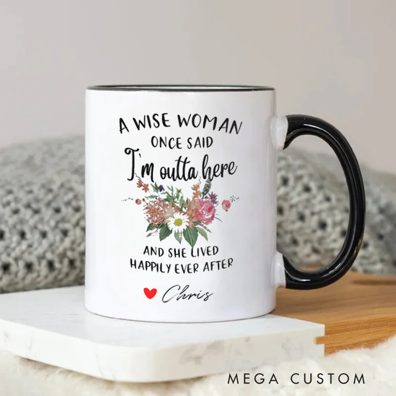 Personalized She Lived Happily Ever After Beautiful and Fun Mug Coffee Mug for Friends Coworkers