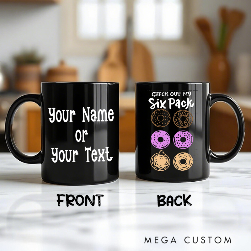 Personalized Police Themed Mug Check Out My Six Pack Donut Design Fun and Creative Gift for Police Officers