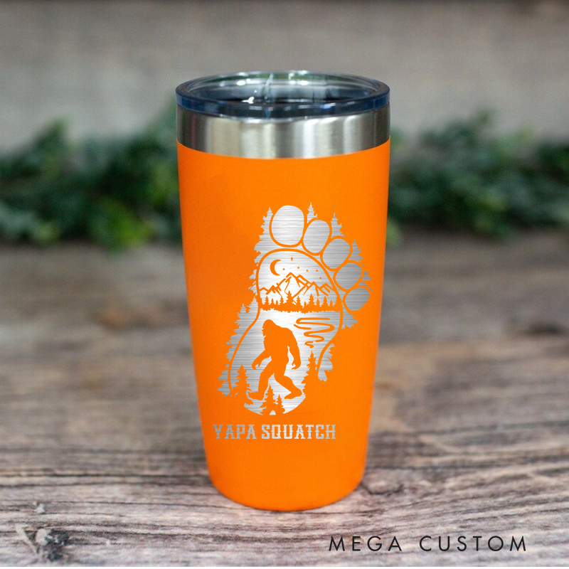 Personalized Engraved Bigfoot Adventure Tumbler Outdoor Explorer Enthusiasts Tumbler Gift for Outdoor Lover