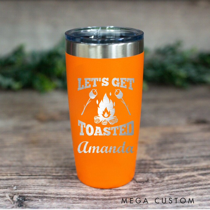 Personalized Campfire Tumbler Outdoor Coffee Tumbler Stainless Hiking & Camping Mug Adventure Campfire Travel Gift