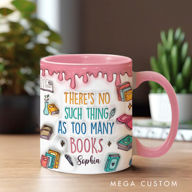 Personalized Yes I Do Need All These Books Mugs Custom Book Accent Mug with Name Bookworm Coffee Cup for Reader Book Lover Librarian Gift