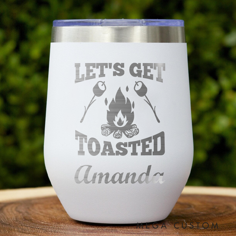 Personalized Campfire Tumbler Outdoor Coffee Tumbler Camping Wine Tumbler Campfire & Hiking Gift
