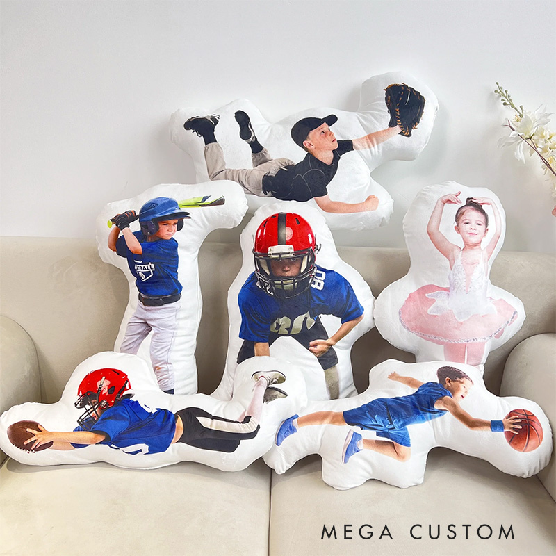 Personalized Ballerina Girl Ballet Dancing Daughters Shaped Pillow Dancing Photo Pillow Dance Lover Gift for Kids Friend Granddaughter