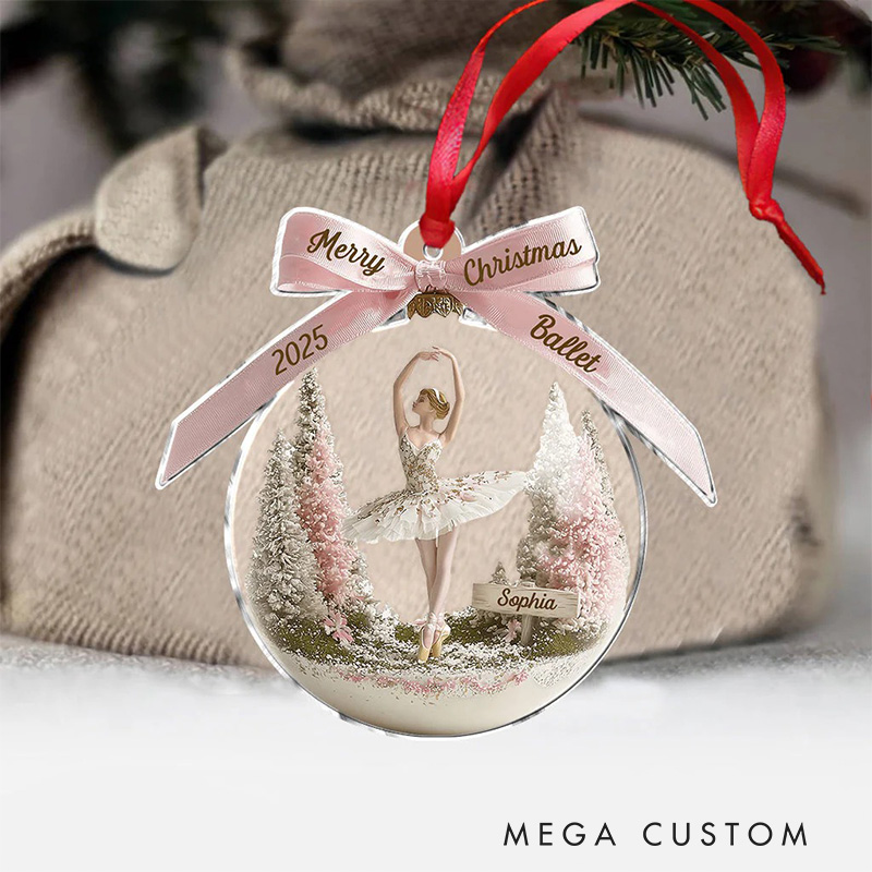 Personalized Awesome Ballet Christmas Acrylic Ornament Dance Lovers Christmas Gift Dancer Xmas Gift Christmas Decor
