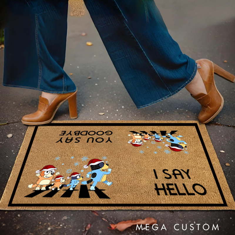 Personalized Hello Goodbye Doormat Musical Welcome Mat New Home Gift Mat