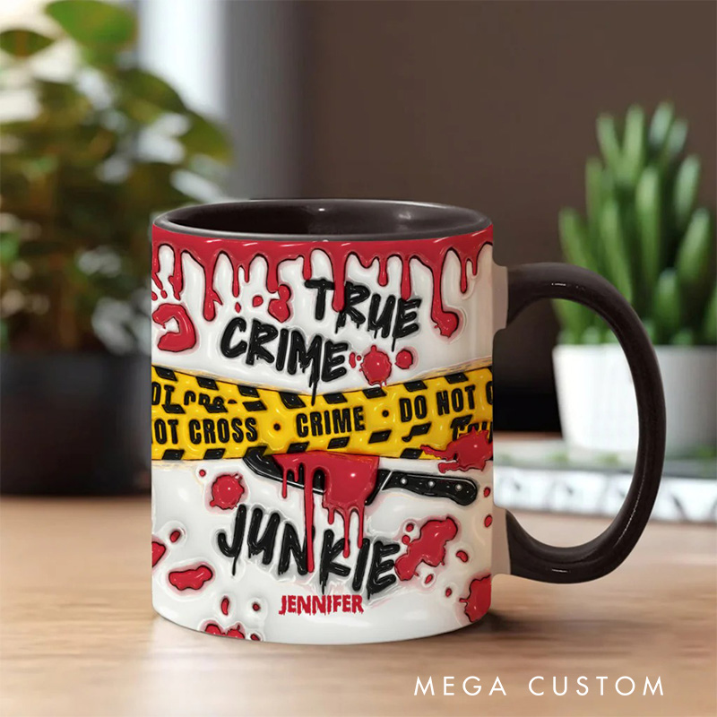 Personalized 3D Effect Do Not Cross Crime Watching Mug TV Show Mug Movie Lover Gift for Friend Birthday Gift