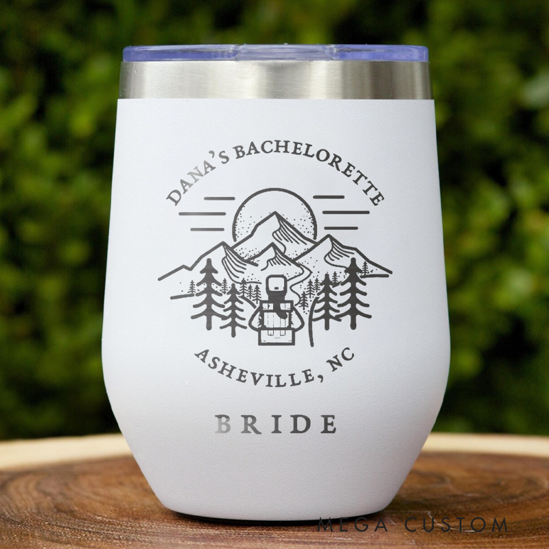 Personalized Mountain Trailblazer Tumbler Hiking Camping Wine Tumblers Outdoor Adventure Tumbler