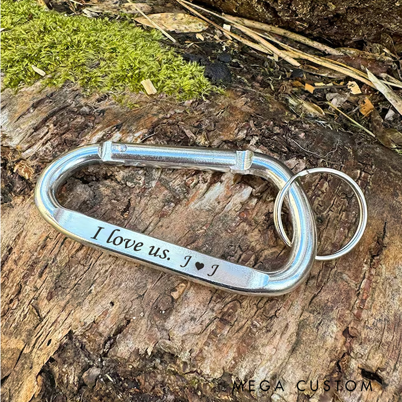 Personalized Engraved Carabiner Keychain Custom I'll Meet You in Every Life Hiking Carabiner Gift for Outdoors Adventure Hiking Lover