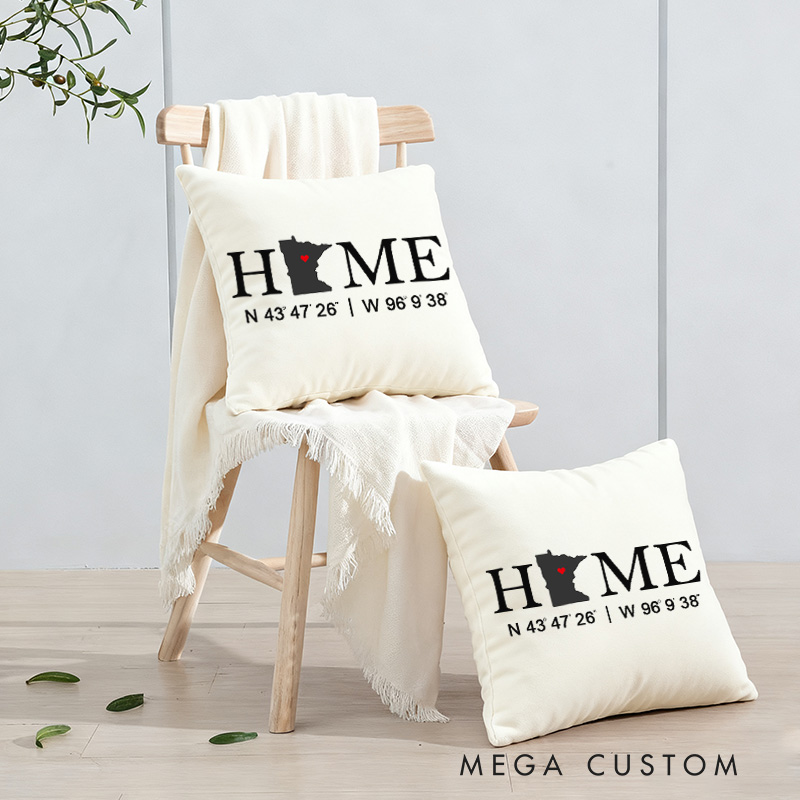 Personalized Pillow Family New Home Present Custom Throw Pillow Case Housewarming Gifts for Newlywed Couple First Home Gift New Home Gift