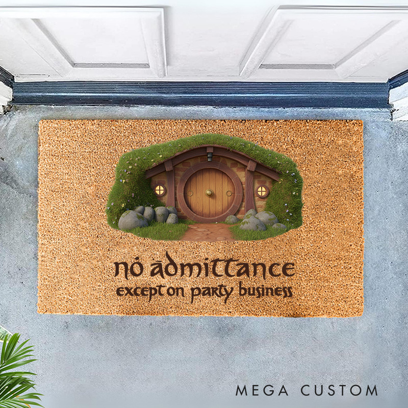 Personalized No Admittance Except on Special Business Doormat Movie Family Door Mat Welcome Mat for Movie Lovers Housewarming Gifts