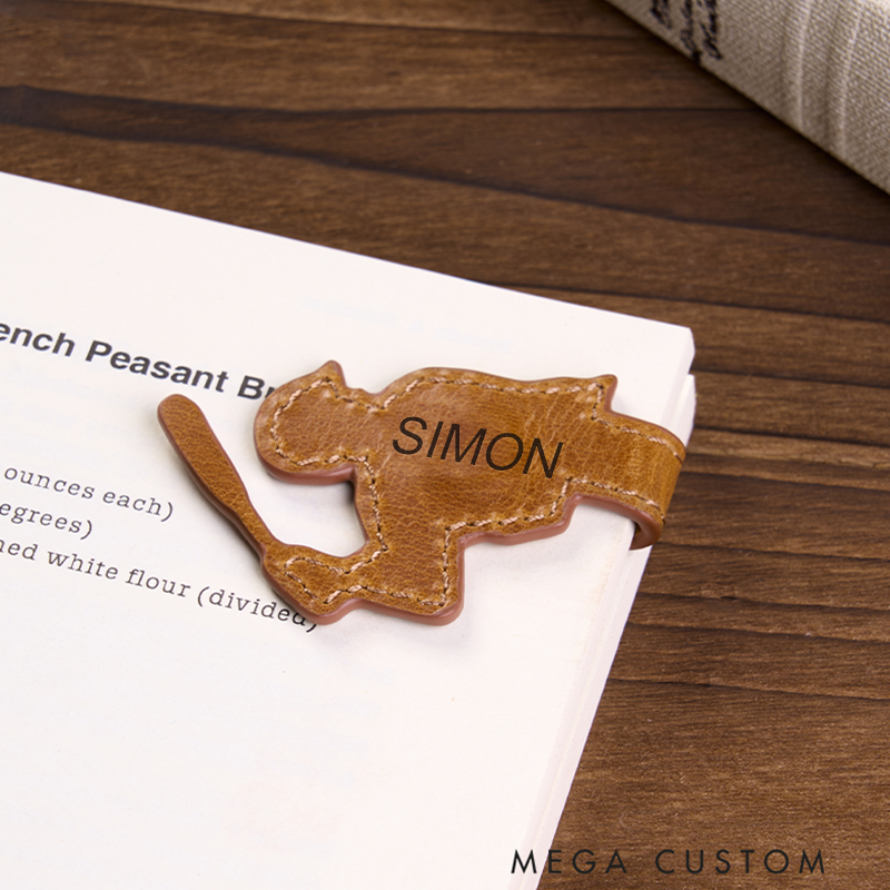 Personalized Leather Baseball Player Bookmark Custom Name Engraved Page Marker Gift for Readers and Baseball Fans Unique Book Accessory  