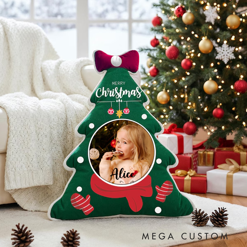 Personalized Pillow Christmas Tree Shape Pillow Christmas Gifts