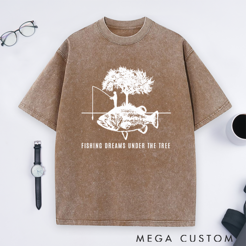 Personalized Fishing Dreams T-Shirt Fishing T-Shirt Funny Fishing T-Shirt Fisherman T-Shirt Cool Bass Fishing T-Shirt Hilarious Fishing Humor T-Shirt Perfect Gift for Fishing Lovers and Outdoor Enthusiasts