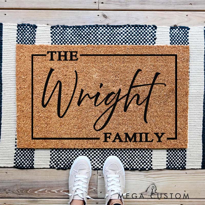 Personalized Coir Doormat Custom Welcome Mat Perfect Engagement Gift for Couples Home Decor Housewarming Gift