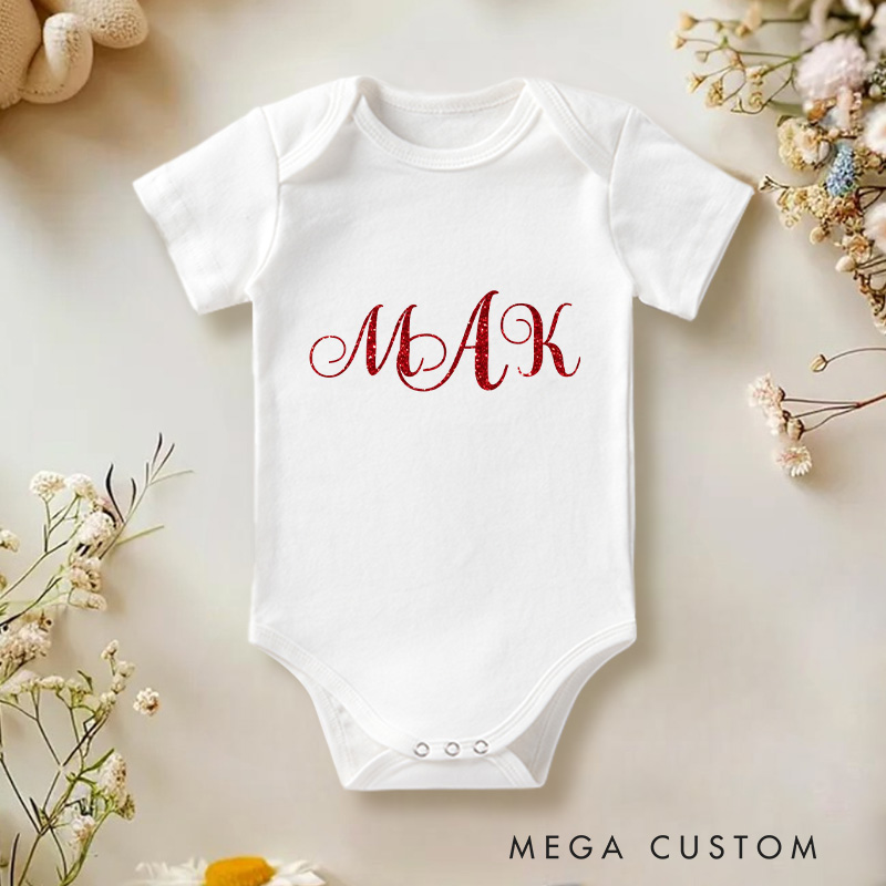 Personalized Name Valentine's Day Baby Onesie Gift for Baby