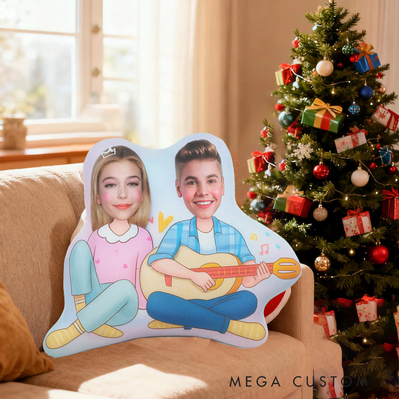 Personalized Face Pillow Custom Couple Gift Anniversary Present