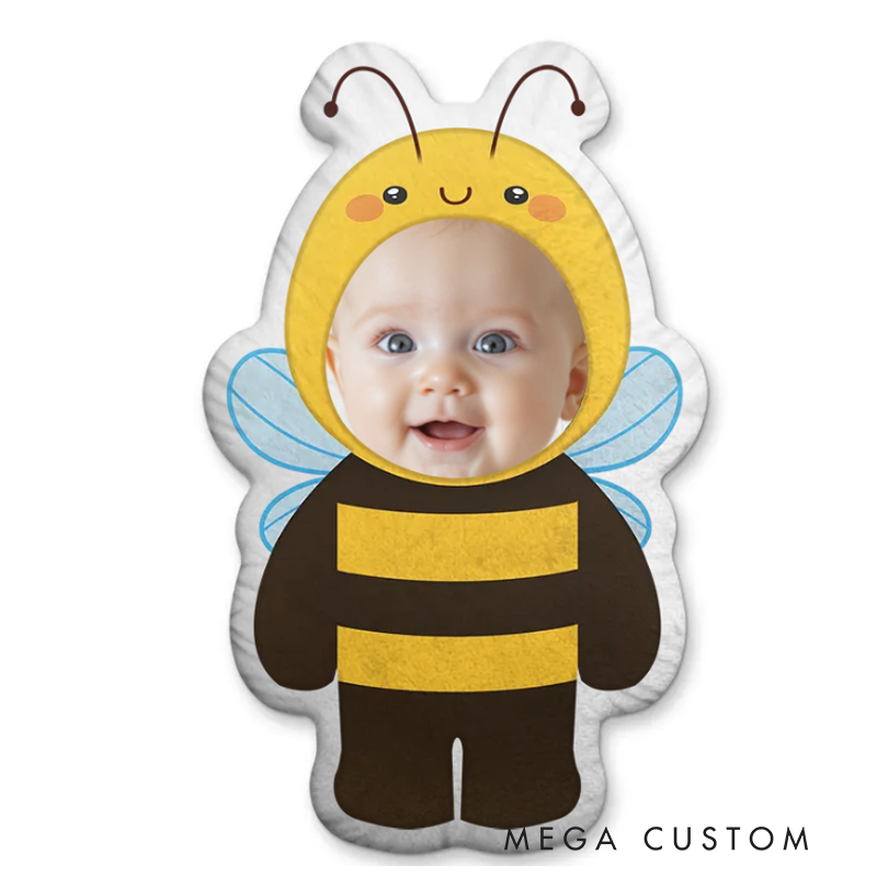 Personalized Photo Funny Kid Animal Cosplay Gift for Children Grandkids Personalized Custom Shaped Pillow