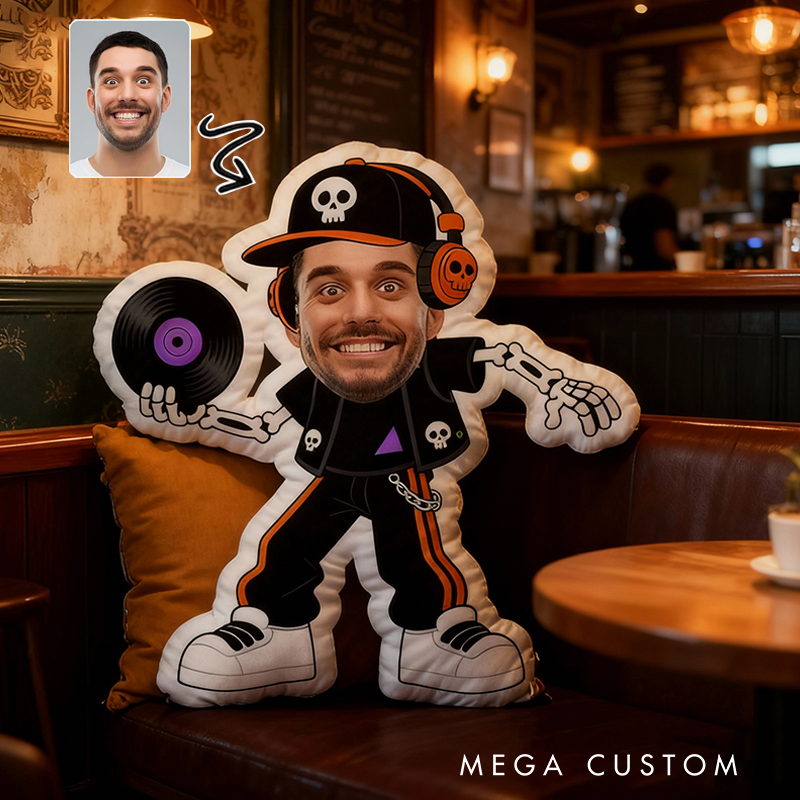 Personalized Funny Custom Face Pillow Custom Photo DJ Plush