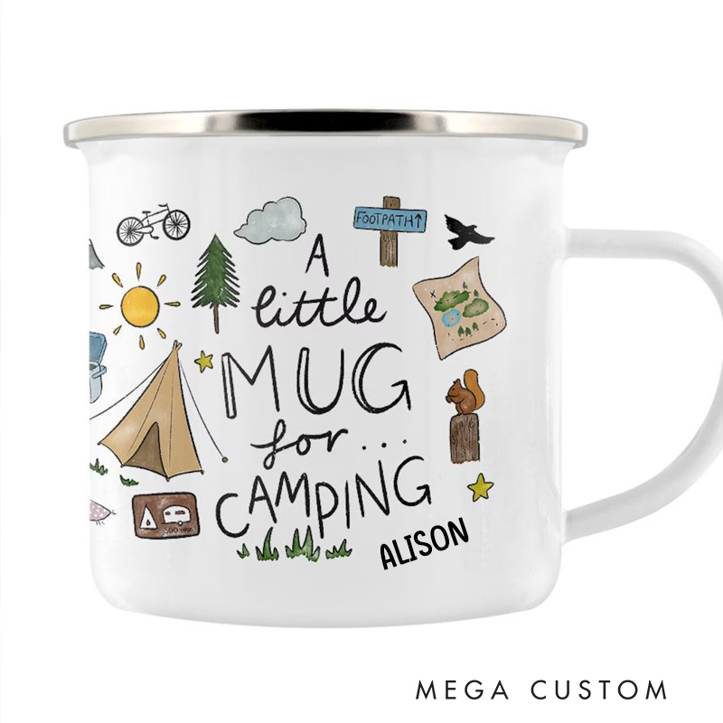 Personalized a Little Mug for Camping Custom Camp Mugs Adventure Mountain Mugs Gift for Kid Outdoor Enthusiasts