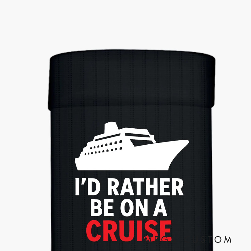 Personalized I'd Rather Be on a Cruise Socks Funny Outdoor Lover Gift