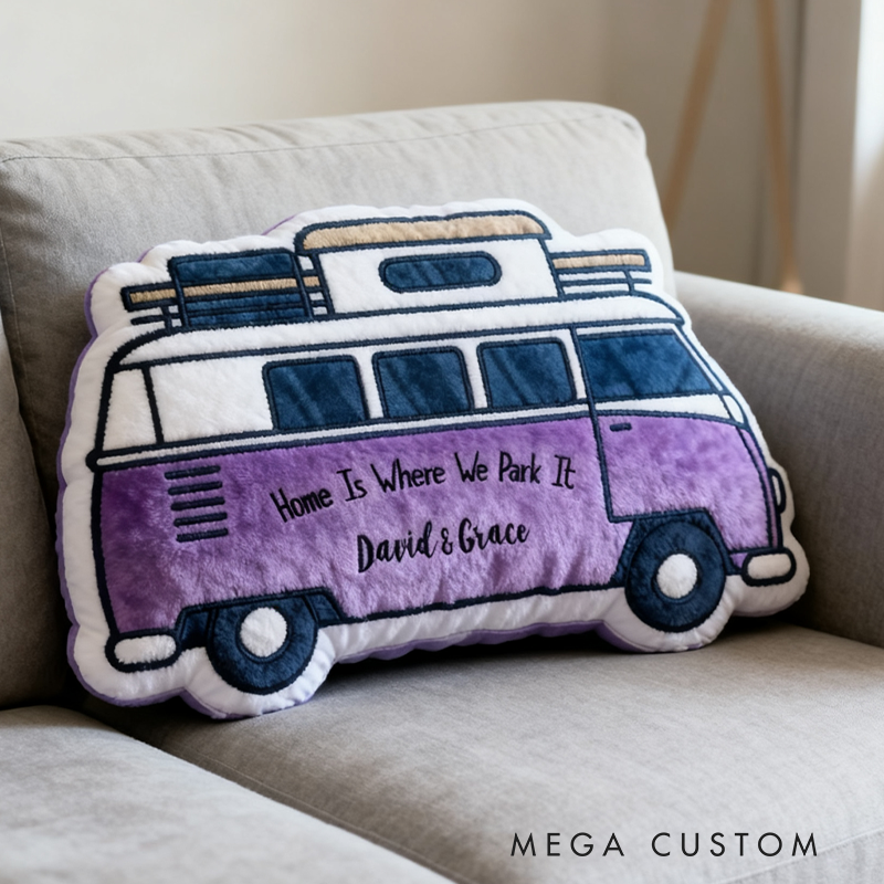 Personalised Campervan Cushion Pillow Couples Cushion Camper Van Pillow Custom Outdoor Family Pillow Gift for Outdoor Camping Lover
