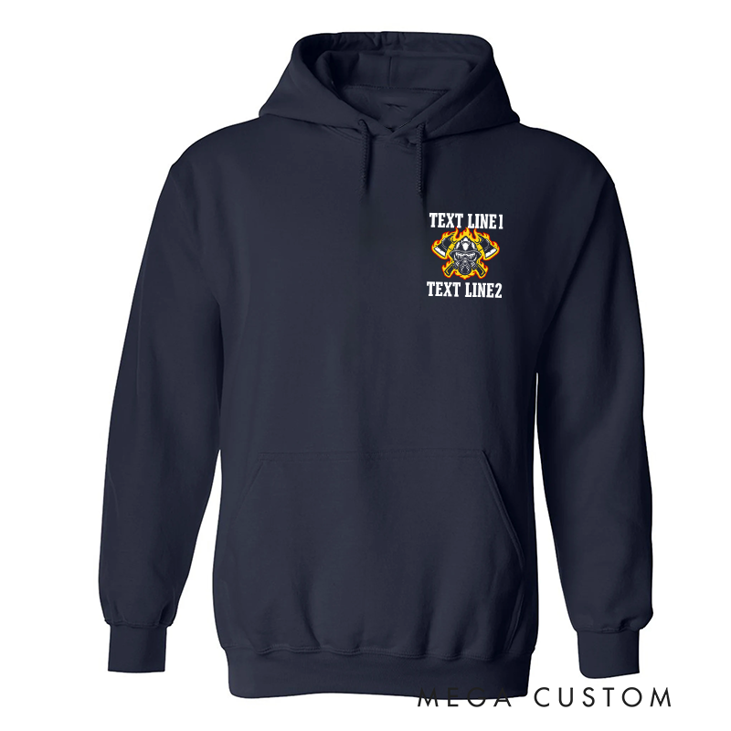 Personalized Firefighter Hoodie I'm Not Crazy, I'm a Firefighter Funny Design Gift for Firefighting Enthusiasts