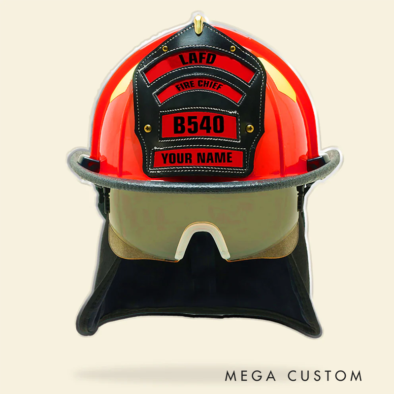 Personalized Firefighter Helmet Pillow with Custom Name and Badge Perfect Gift for Firefighters and Firefighting Enthusiasts
