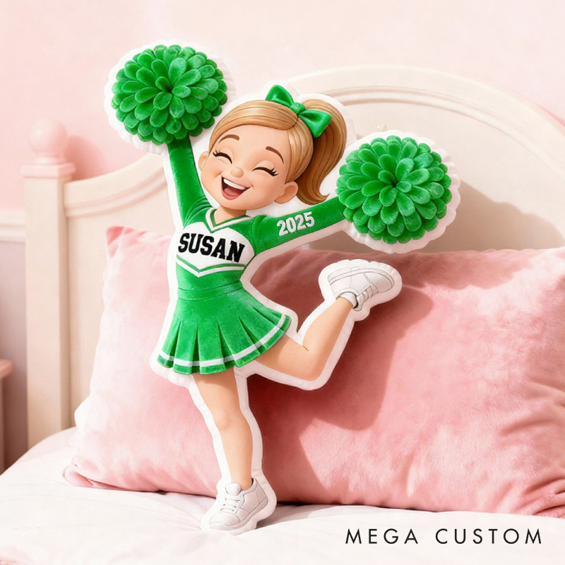Personalized Cheerleading Spirit Pillow with Custom Name and Year for Cheer Fans and Athletes