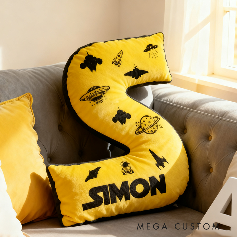 Personalized Space Themed Pillow Space and Science Fiction Enthusiasts Kid Pillow Gift for Geek Nerd Lover