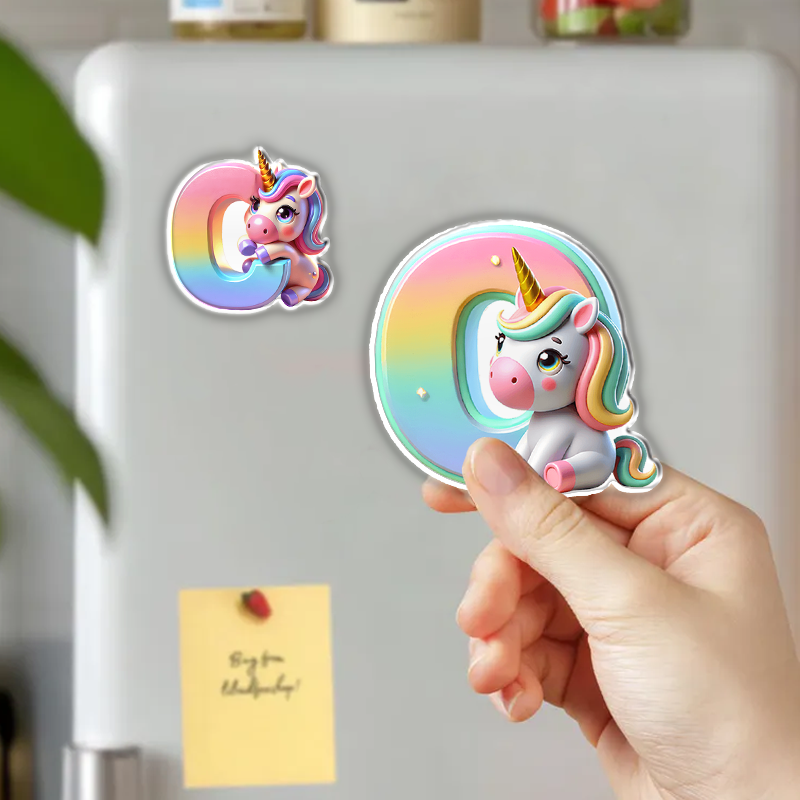 Personalized Cute Unicorn Fridge Magnet Custom Kids Gift Christmas Gift