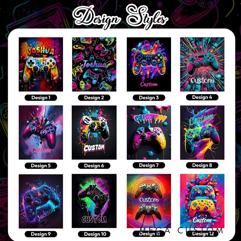 Personalised Custom Gaming Blanket with Name Blanket Kids Blanket Gamepad Blanket for Him Geek Lover