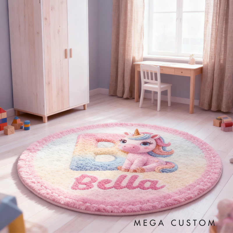 Personalized Cute Pink Initials with Name Christmas Gift for Kids Birthday Gifts