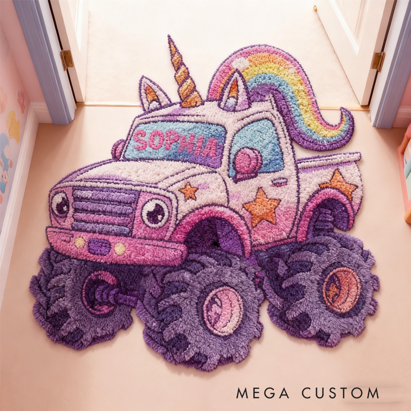Personalized Cartoon Pink Truck with Name Christmas Gift for Kids Birthday Gifts for Kids