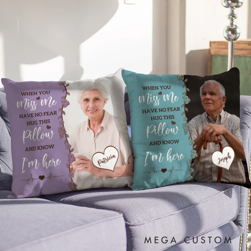 Personalized Photo Memorial Throw Pillow with Name Custom Double Sided Pillow Sympathy Bereavement Gift for Loss of Mother Grandmother