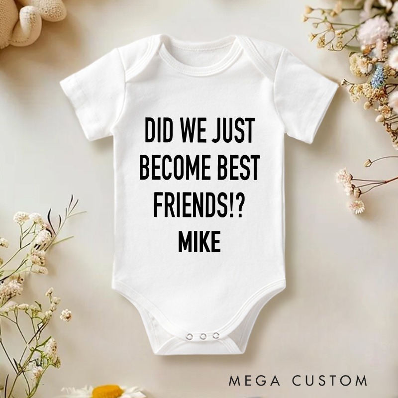 Personalized Did We Just Become Best Friends Baby Twin Onesie Cute Best Friend Twin Gift