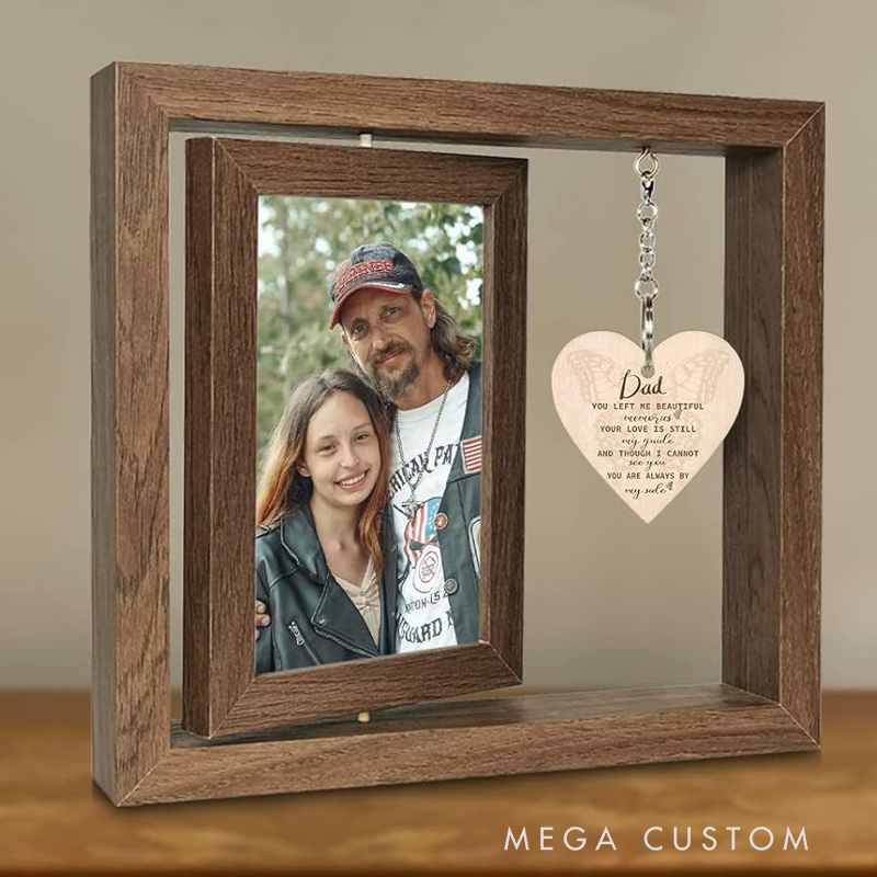 Personalized Picture Frame In Memory of Dad Remembrance Grief Bereavement Gifts Loss of Father Sympathy Gift 