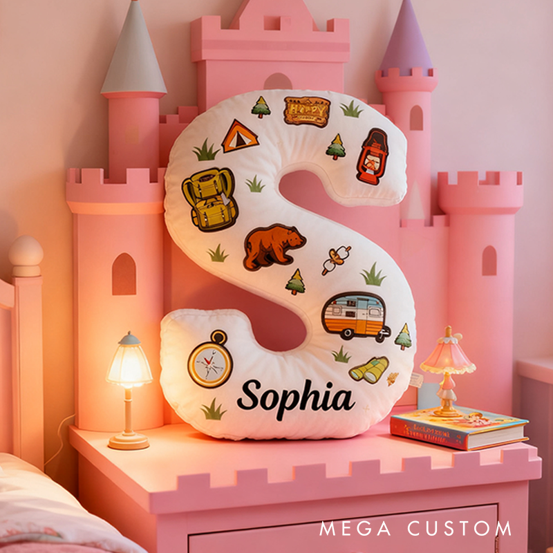 Personalized Camping Adventure Pillow Fun for Explorers Pillow Gift for Kid Camping Hiking Lover