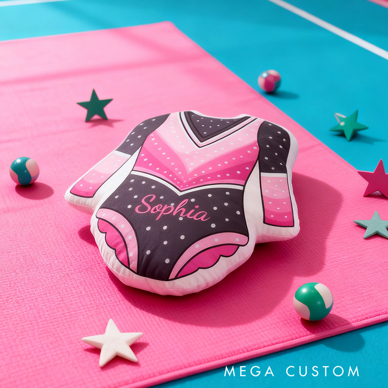 Personalized Gymnastic Leotard Shaped Pillow for Gynamstic Lovers Pillow Christmas Gift for Kids