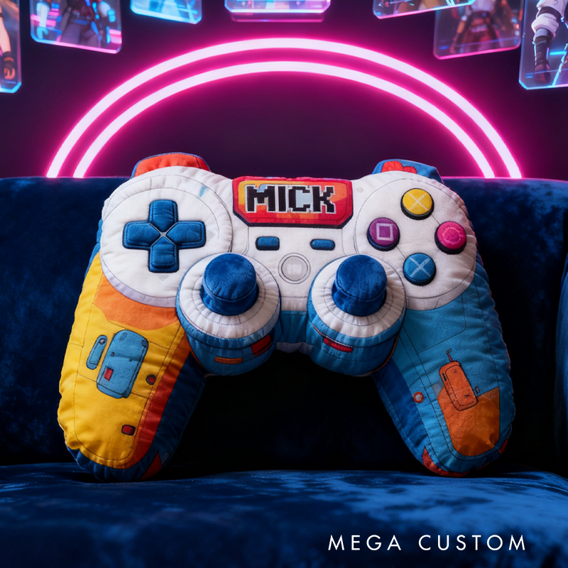 Personalized Graphic 3D Print Game Controller Pillow Custom Boy Gamer Lover Pillow Gift for Game Geek