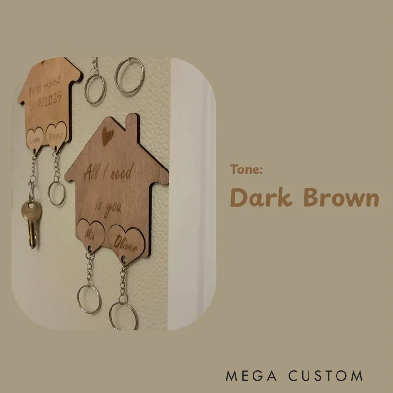 Personalized Name Rack Wall Mount Entryway Custom Couple Key Hanger Customize Honogram Hanger Wooden Our Home Plaque Sign House Gift