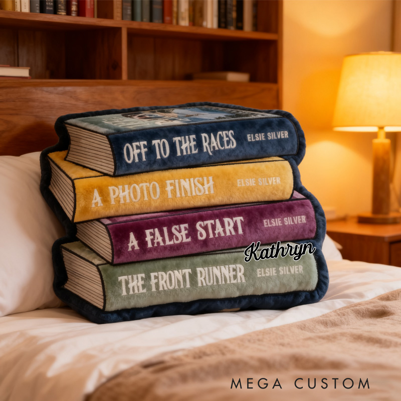 Personalized Bookish Throw Pillow Book Lover Pillow Book Pillow with Name for Reader Bookworm Gift for Reading Lover Pillow
