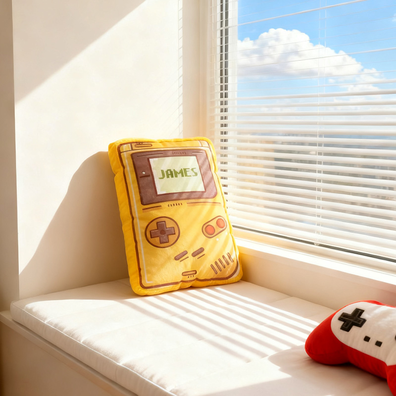 Personalized Graphic 3D Print Retro Style Game Console Shaped Pillow for Game Lovers Plush Pillow Christmas Gift for Kids