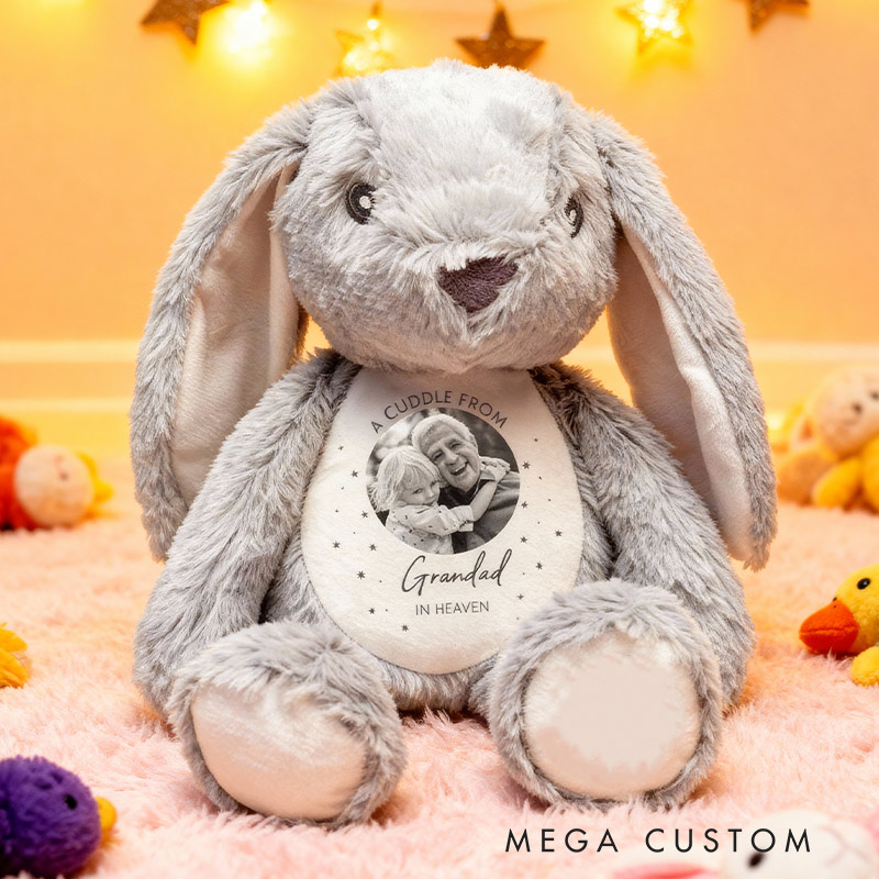 Personalized Memory Soft Toy for Baby Kids A Cuddle From Heaven Memorial Photo Gift Bereavement Loss of Loved One Sympathy Gift Grandparent in Heaven