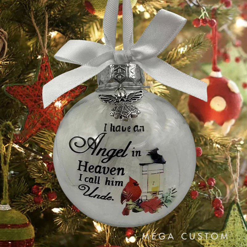 Personalized Angel In Heaven Memorial Ornament Cardinal Ornament Christmas Ornament In Loving Memory Gift
