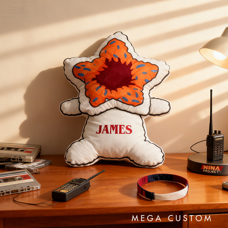Personalized Graphic 3D Print Vintage Monster Movie Shaped Pillow for Movie Lovers Pillow Christmas Gift for Kids