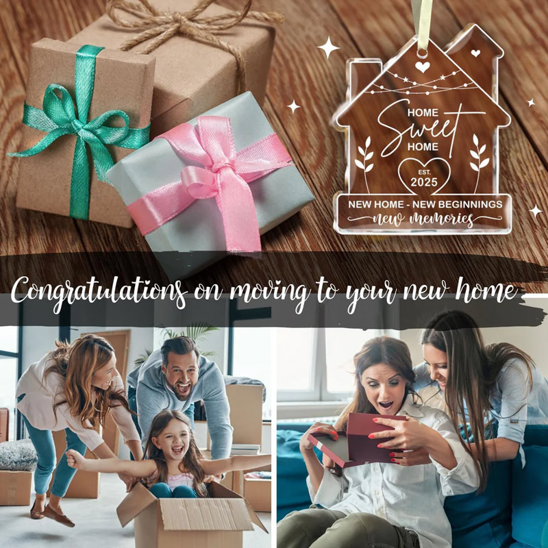 Personalized Home Sweet Home Est Ornament Custom New Home Gift Housewarming Ornament Gift