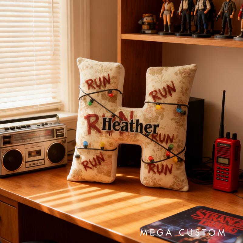 Personalized Graphic 3D Print Horror Movie Alphabet Shaped Pillow for TV Show Lovers Initial Pillow Christmas Gift for Kids